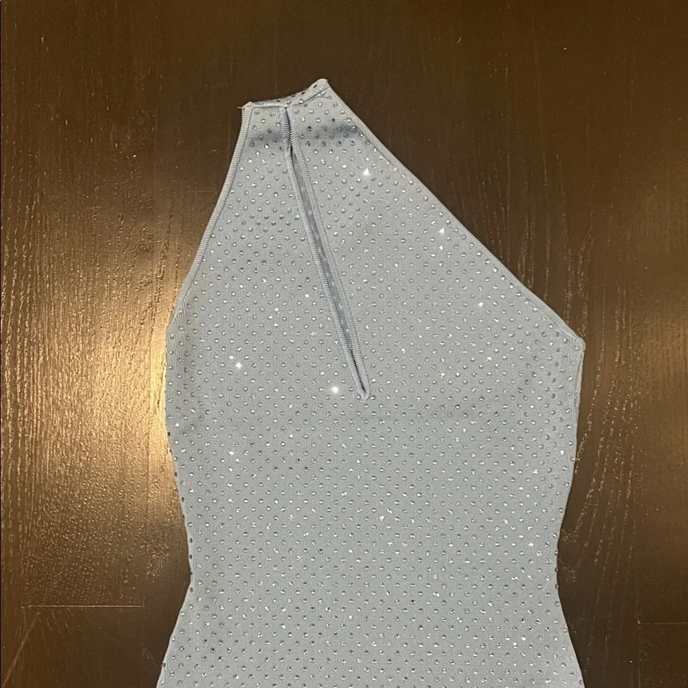 Ronny Kobo Collection Bellari Dress One-Shoulder in Cerulean size XS